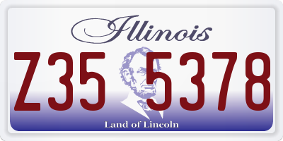 IL license plate Z355378