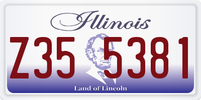 IL license plate Z355381