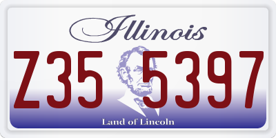 IL license plate Z355397