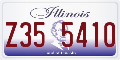 IL license plate Z355410