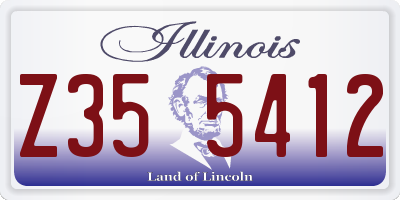 IL license plate Z355412