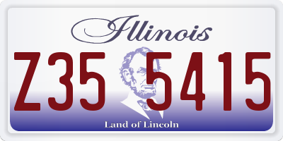 IL license plate Z355415