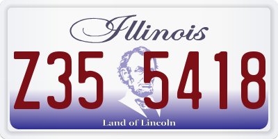 IL license plate Z355418