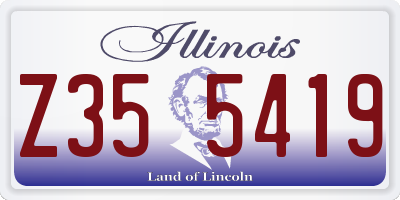 IL license plate Z355419