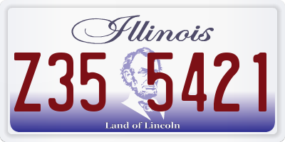 IL license plate Z355421