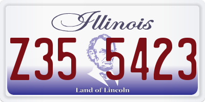 IL license plate Z355423