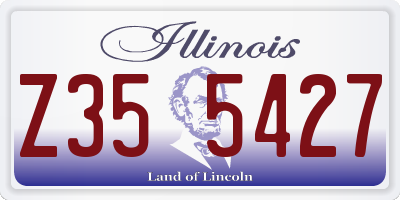 IL license plate Z355427