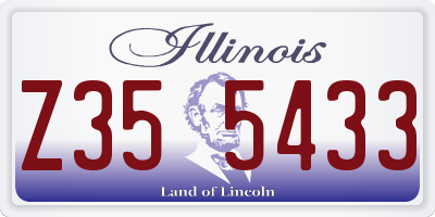 IL license plate Z355433