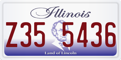 IL license plate Z355436