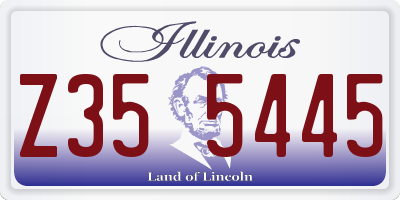IL license plate Z355445