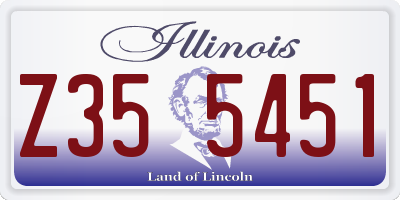IL license plate Z355451