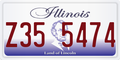 IL license plate Z355474