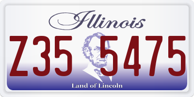 IL license plate Z355475