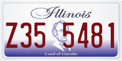 IL license plate Z355481
