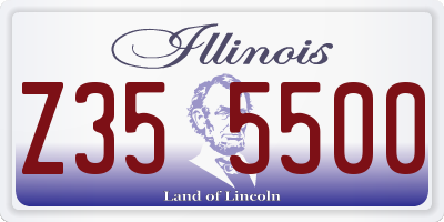 IL license plate Z355500