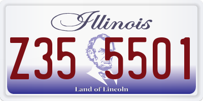 IL license plate Z355501