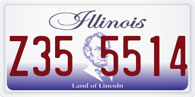 IL license plate Z355514