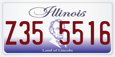 IL license plate Z355516