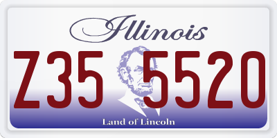 IL license plate Z355520