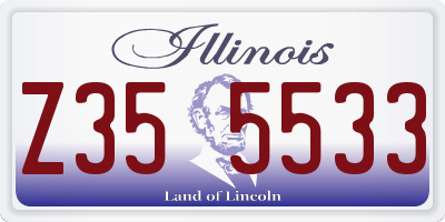 IL license plate Z355533