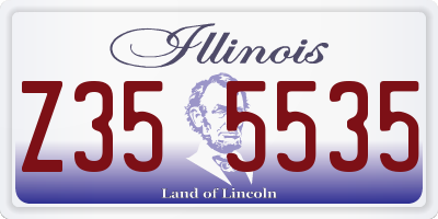 IL license plate Z355535