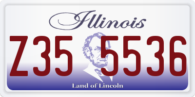 IL license plate Z355536