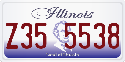 IL license plate Z355538