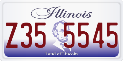 IL license plate Z355545