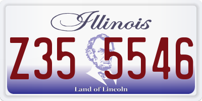 IL license plate Z355546