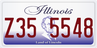 IL license plate Z355548
