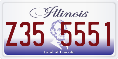 IL license plate Z355551