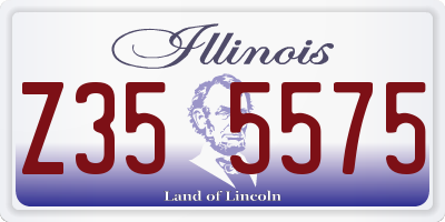 IL license plate Z355575