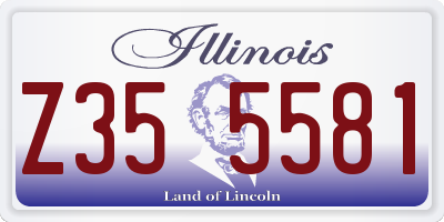 IL license plate Z355581