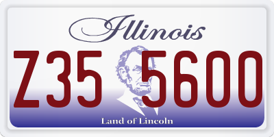 IL license plate Z355600