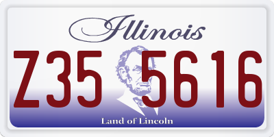 IL license plate Z355616