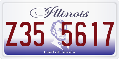 IL license plate Z355617