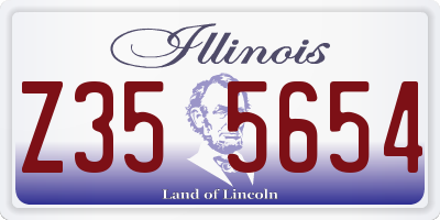 IL license plate Z355654
