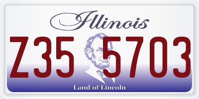 IL license plate Z355703