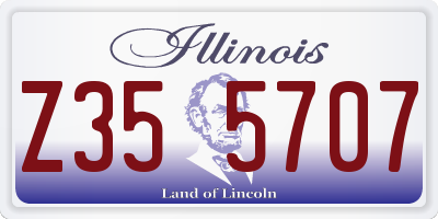 IL license plate Z355707
