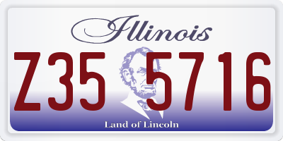 IL license plate Z355716