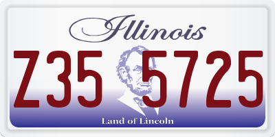 IL license plate Z355725