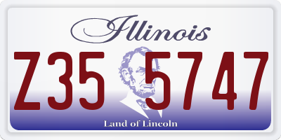 IL license plate Z355747