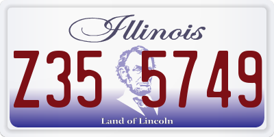 IL license plate Z355749