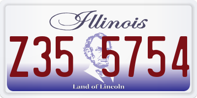 IL license plate Z355754