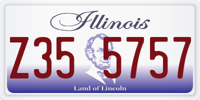 IL license plate Z355757