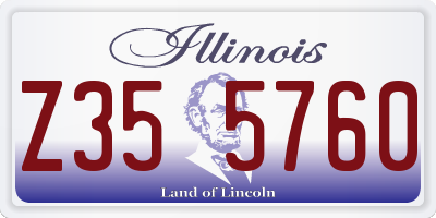 IL license plate Z355760
