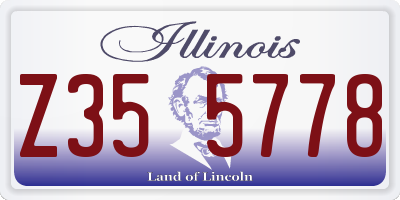 IL license plate Z355778