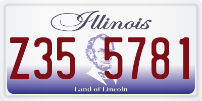 IL license plate Z355781
