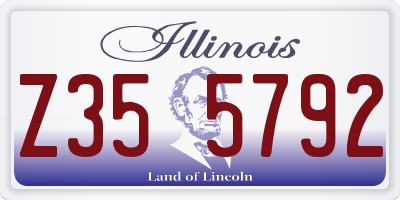 IL license plate Z355792