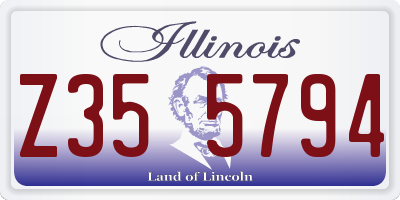 IL license plate Z355794